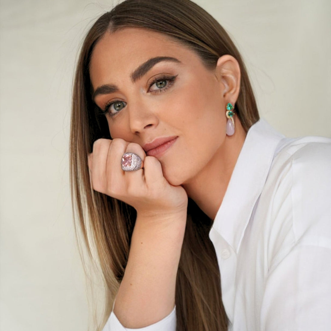 ANILLO MABEL ROSA - Sibela Studio